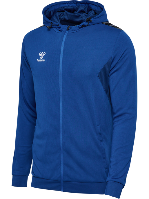 hmlAUTHENTIC PL ZIP HOODIE, TRUE BLUE, packshot