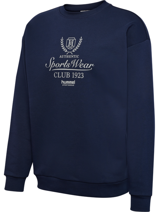 hmlLOOSE CREWNECK CLUB SPORTSWEAR, DRESS BLUES, packshot