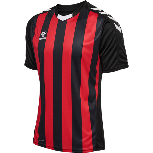 hmlCORE XK STRIPED JERSEY S/S, BLACK/TRUE RED hmlCORE XK STRIPED JERSEY S/S, BLACK/TRUE RED, packshot
