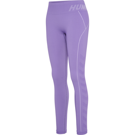 hmlTE CHRISTEL SEAMLESS MW TIGHTS, PAISLEY PURPLE/LAVENDER MELANG, packshot