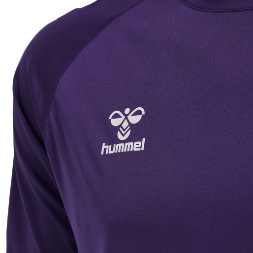 hmlCORE XK CORE POLY T-SHIRT S/S, ACAI/WHITE, packshot