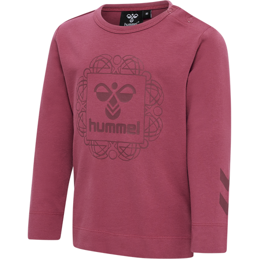 hmlHELGA T-SHIRT L/S, EARTH RED, packshot