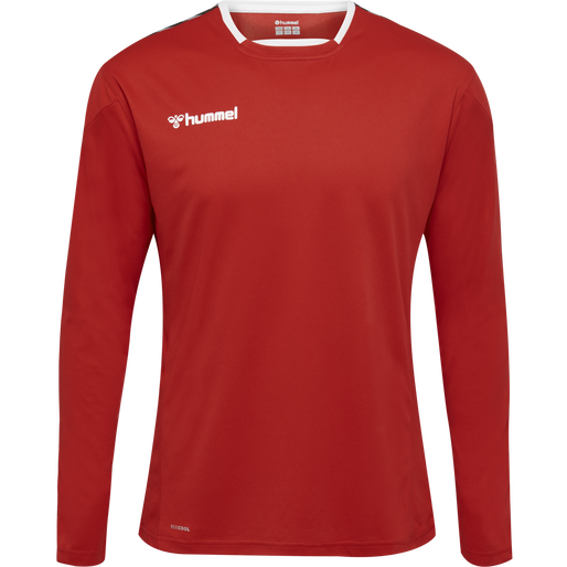hmlAUTHENTIC POLY JERSEY L/S, TRUE RED, packshot