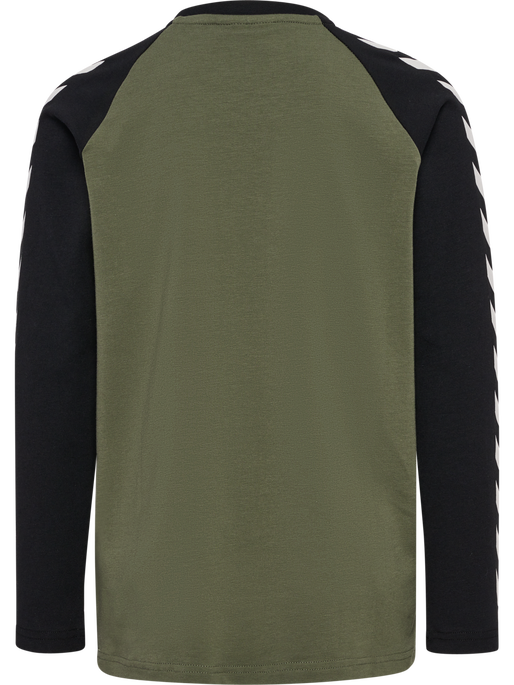 hmlBOYS T-SHIRT L/S, DUSTY OLIVE, packshot