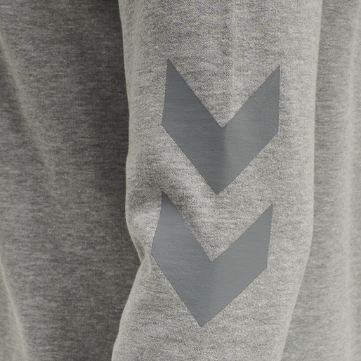 hmlLEGACY LOGO HOODIE PLUS, GREY MELANGE, packshot