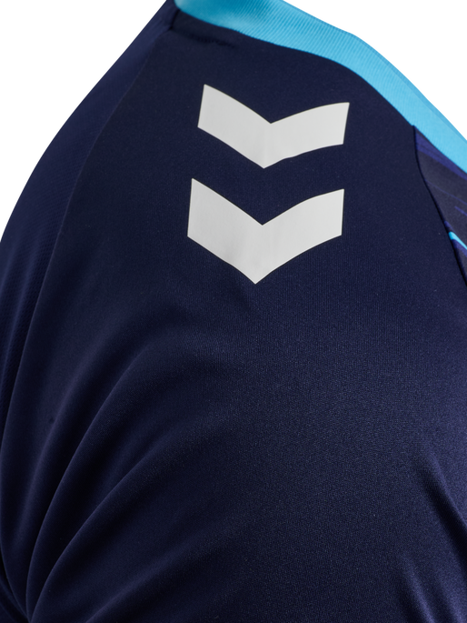 hmlMATCH TRIUMPH JERSEY S/S, MARINE/AQUARIUS, packshot