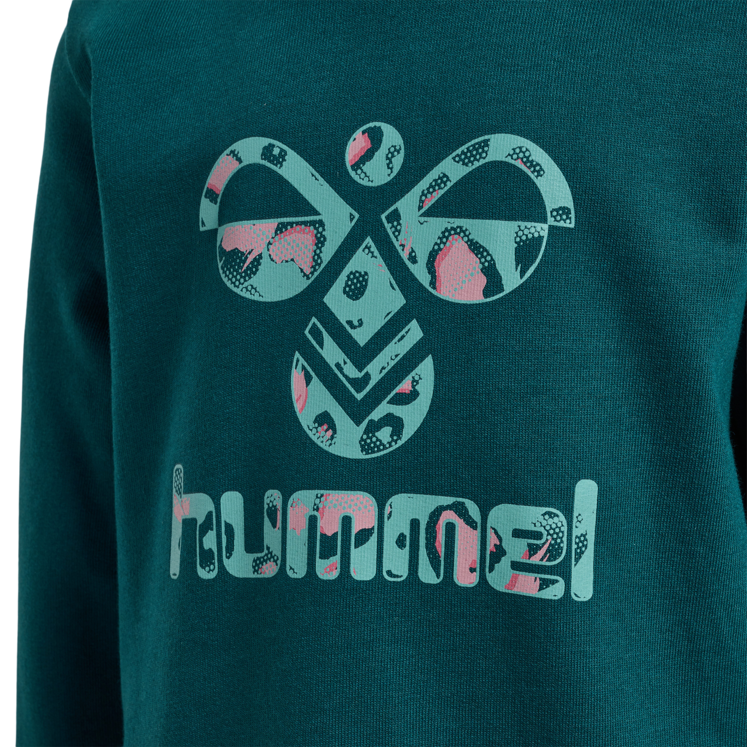 hmlLIME SWEATSHIRT, DEEP TEAL, packshot