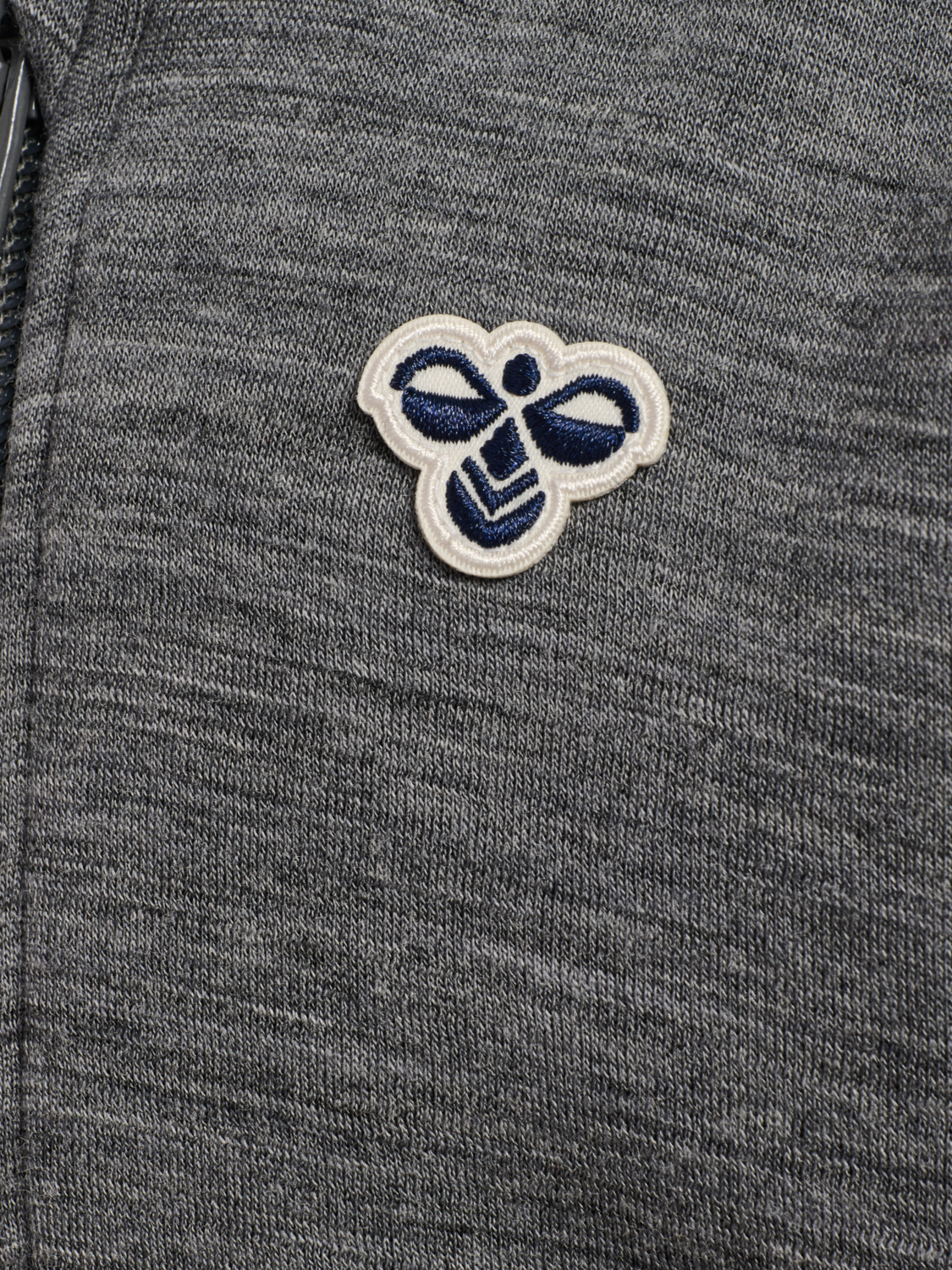 hmlMINI WOOL ZIP JACKET BEE, DARK GREY MELANGE, packshot