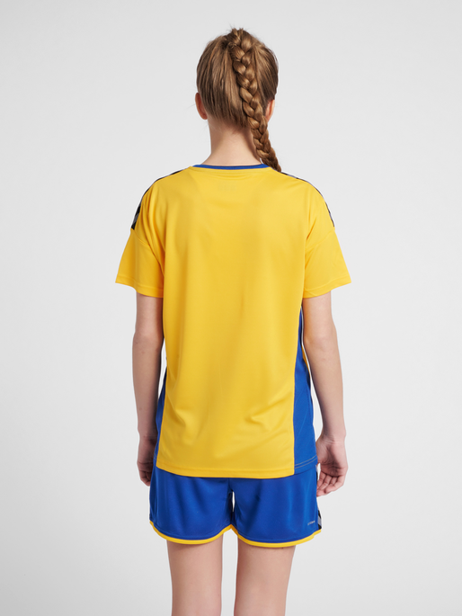 hmlAUTHENTIC POLY JERSEY WOMAN S/S, SPORTS YELLOW/TRUE BLUE, model