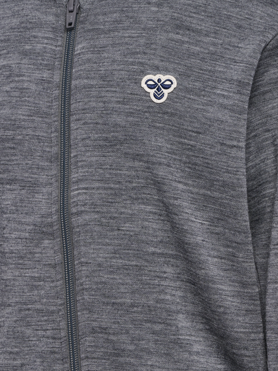 hmlJR WOOL ZIP JACKET BEE, DARK GREY MELANGE, packshot