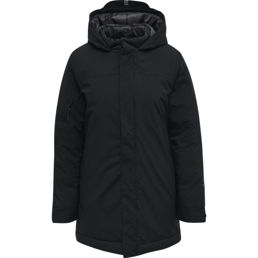 hmlNORTH PARKA JACKET WOMAN, BLACK/ASPHALT, packshot