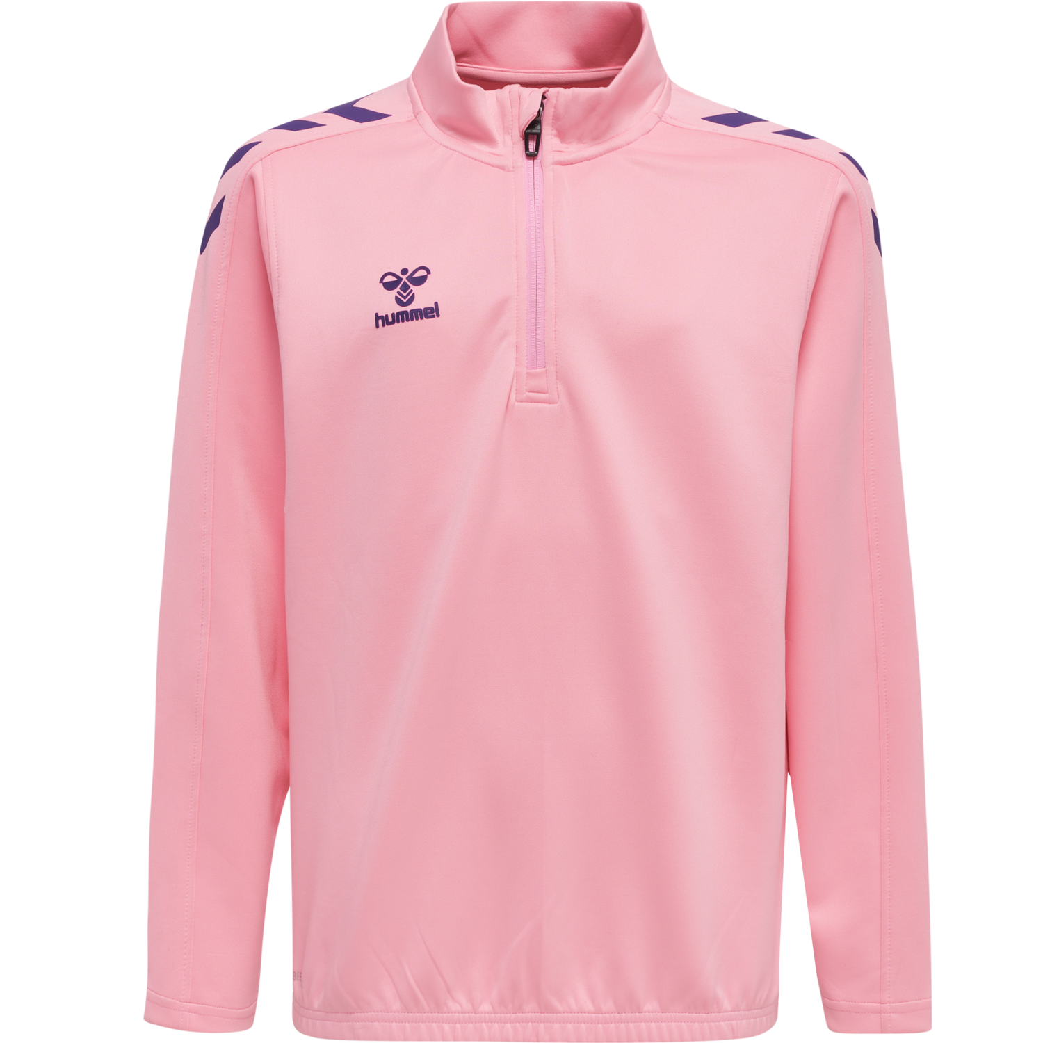hmlCORE XK HALF ZIP POLY SWEAT KIDS, COTTON CANDY, packshot
