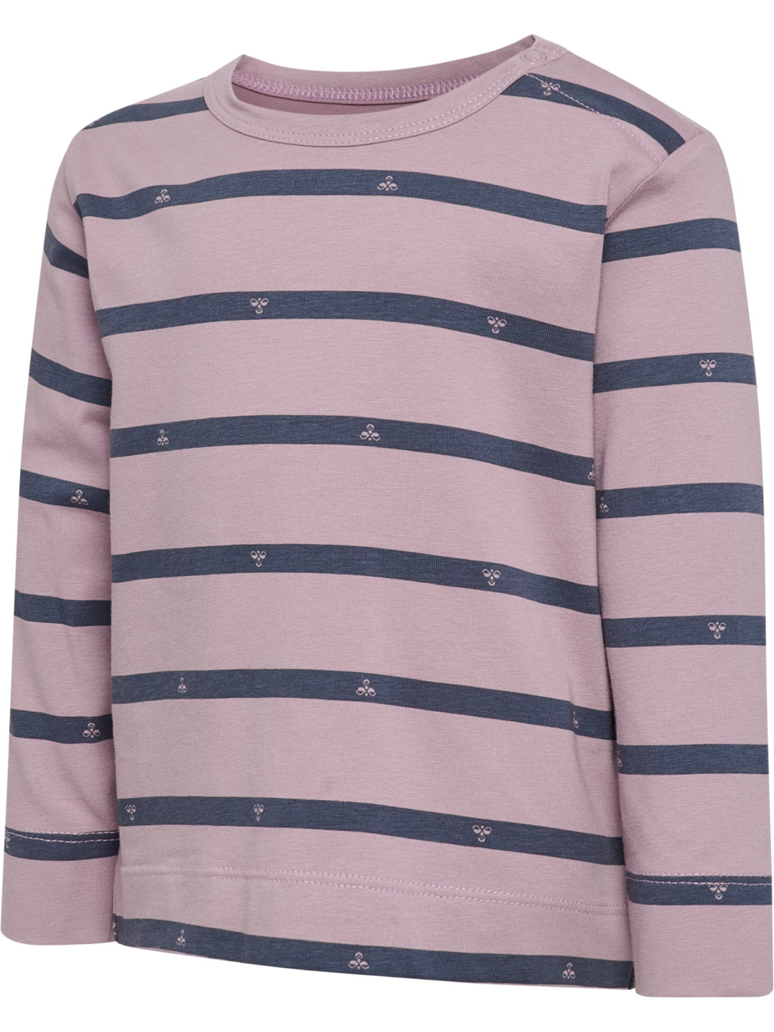 hmlMINI REG STRIPY BEE T-SHIRT L/S, SEA FOG, packshot