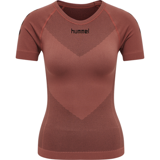 HUMMEL FIRST SEAMLESS JERSEY S/S W, MARSALA, packshot