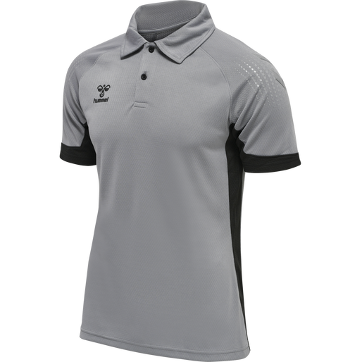 hmlLEAD FUNCTIONAL POLO, GREY MELANGE, packshot