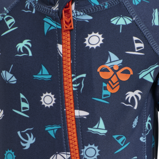 hmlBEACH SWIMSUIT, DARK DENIM, packshot