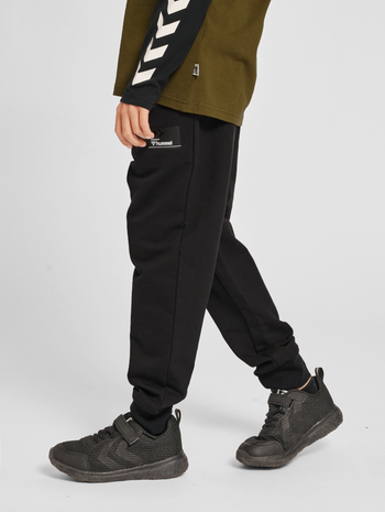 hmlEDWARD PANTS, BLACK, model