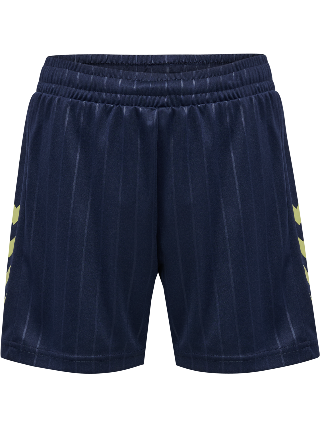 hmlJR GOAL STRIPE SHORTS, DRESS BLUES, packshot