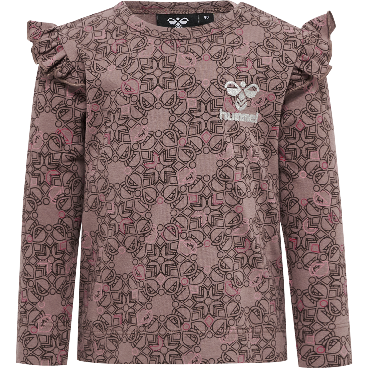 hmlFIA T-SHIRT L/S, DEEP TAUPE, packshot