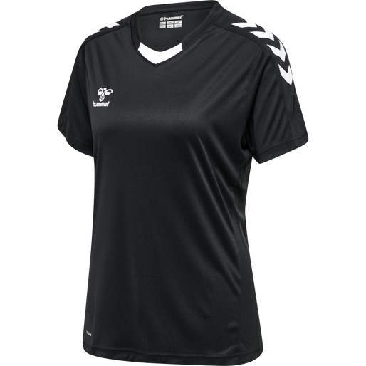 hmlCORE XK POLY JERSEY S/S WOMAN, BLACK, packshot