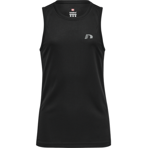KIDS CORE RUNNING SINGLET, BLACK, packshot