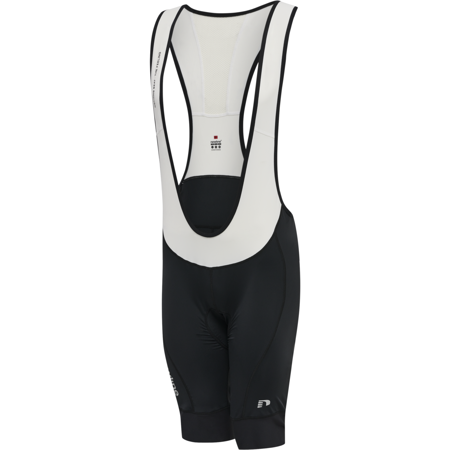MENS CORE BIKE PANEL BIB SHORTS, BLACK/WHITE, packshot