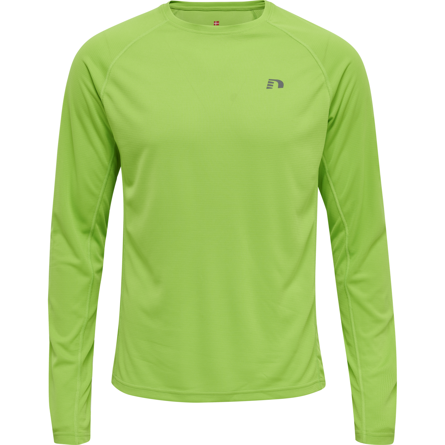 MEN CORE RUNNING T-SHIRT L/S, GREEN FLASH, packshot
