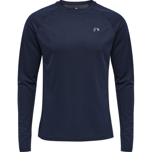 MEN CORE RUNNING T-SHIRT L/S, BLACK IRIS MEN CORE RUNNING T-SHIRT L/S, BLACK IRIS, packshot