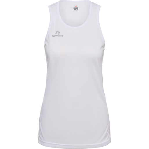 WOMEN'S ATHLETIC RUNNING SINGLET, WHITE, packshot