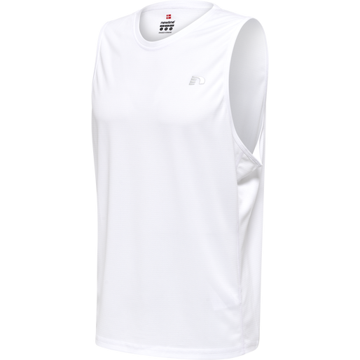 MEN CORE RUNNING SINGLET, WHITE MEN CORE RUNNING SINGLET, WHITE, packshot