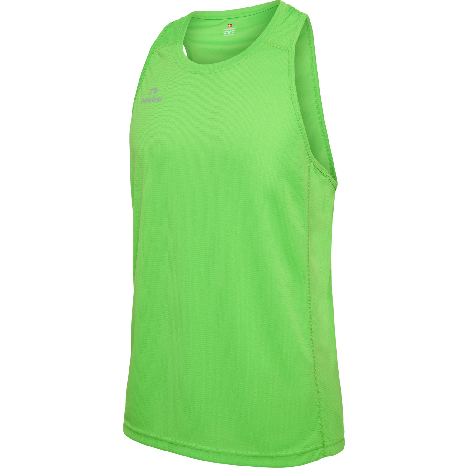 MEN'S ATHLETIC RUNNING SINGLET, GREEN FLASH, packshot