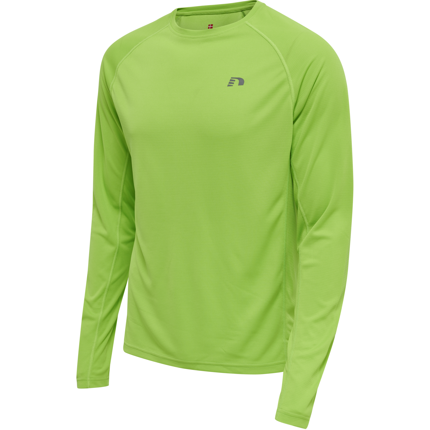 MEN CORE RUNNING T-SHIRT L/S, GREEN FLASH, packshot