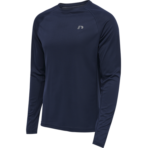 MEN CORE RUNNING T-SHIRT L/S, BLACK IRIS MEN CORE RUNNING T-SHIRT L/S, BLACK IRIS, packshot
