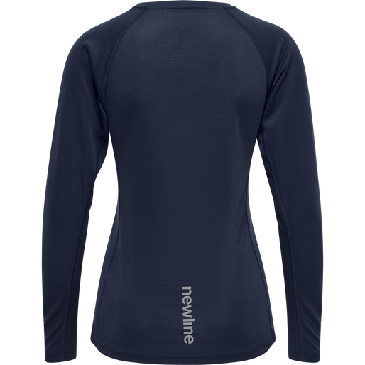 WOMEN CORE RUNNING T-SHIRT L/S, BLACK IRIS WOMEN CORE RUNNING T-SHIRT L/S, BLACK IRIS, packshot