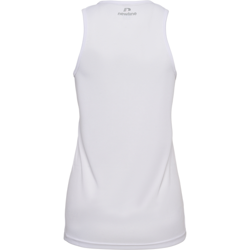 WOMEN'S ATHLETIC RUNNING SINGLET, WHITE, packshot