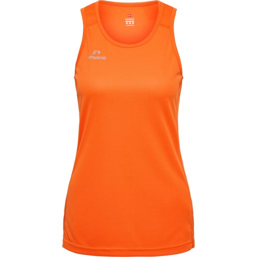 WOMEN'S ATHLETIC RUNNING SINGLET, ORANGE TIGER, packshot