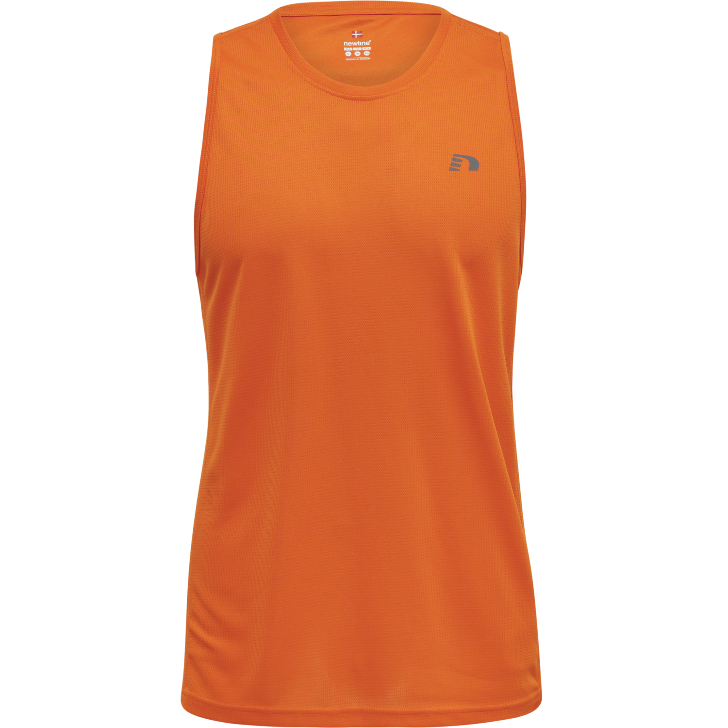 MEN CORE RUNNING SINGLET, ORANGE TIGER, packshot