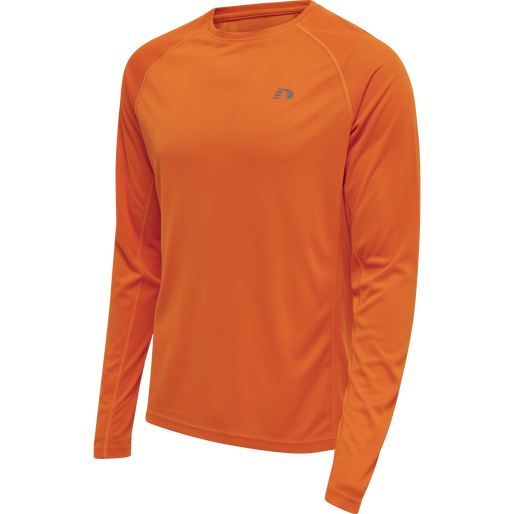 MEN CORE RUNNING T-SHIRT L/S, ORANGE TIGER, packshot