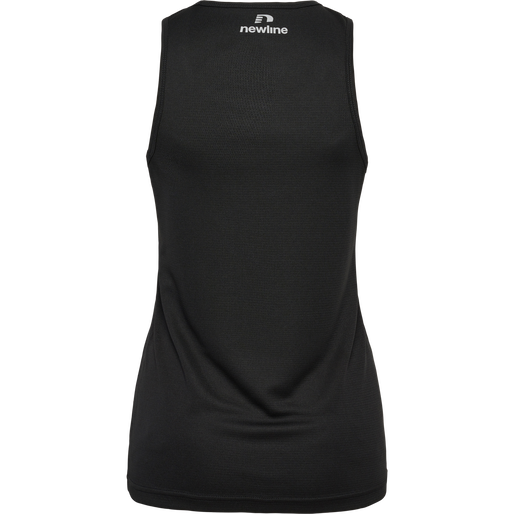 WOMEN'S ATHLETIC RUNNING SINGLET, BLACK, packshot