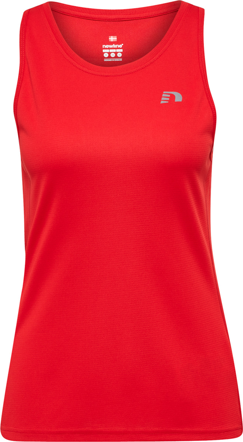 WOMEN CORE RUNNING SINGLET, TANGO RED, packshot