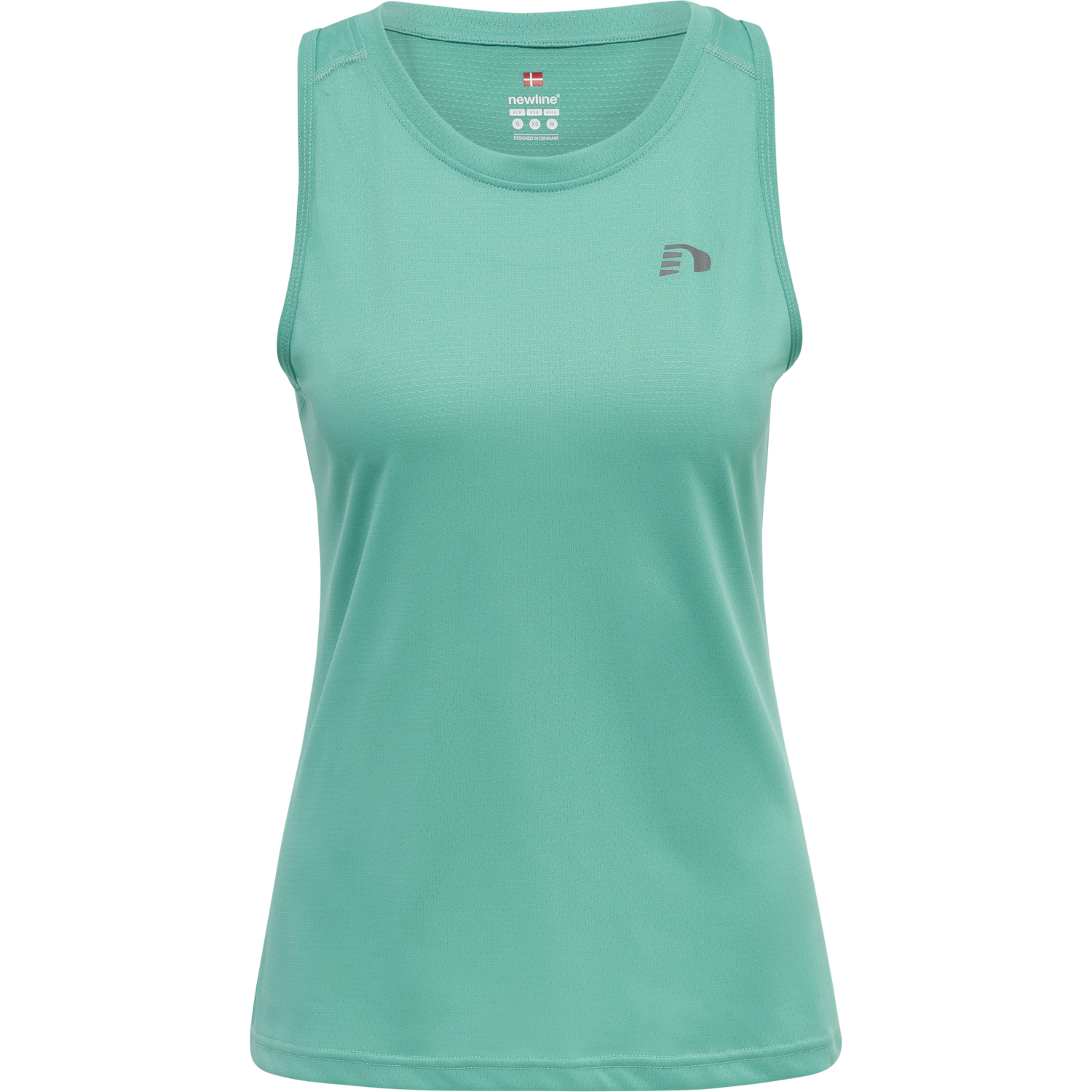 WOMEN RUNNING SINGLET, BLUE TURQUOISE, packshot