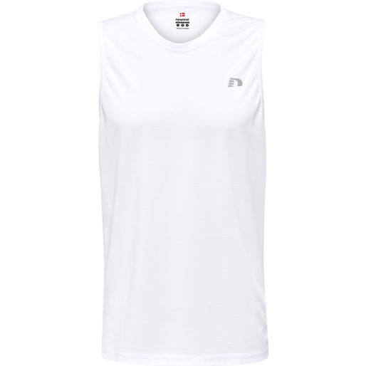MEN CORE RUNNING SINGLET, WHITE MEN CORE RUNNING SINGLET, WHITE, packshot