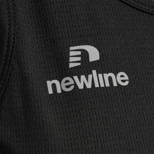 WOMEN'S ATHLETIC RUNNING SINGLET, BLACK, packshot