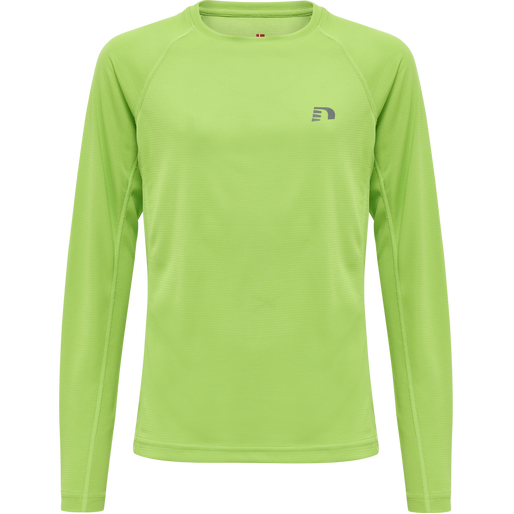 KIDS CORE RUNNING T-SHIRT L/S, GREEN FLASH, packshot
