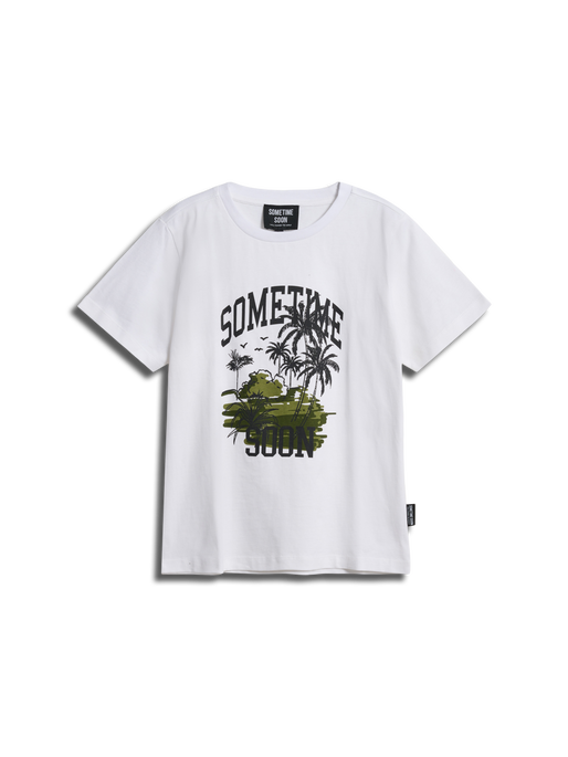 stsPALM T-SHIRT S/S, BRIGHT WHITE, packshot